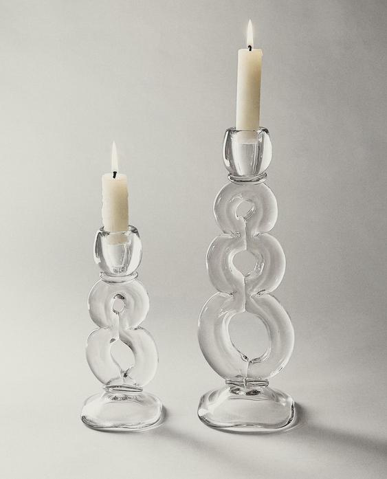 SPHERE DESIGN GLASS CANDLE HOLDER
