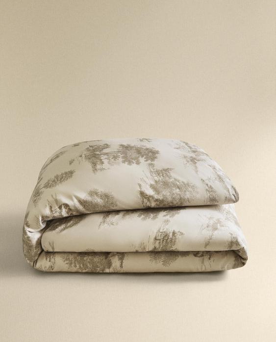 SATEEN DUVET COVER WITH PRINT (300 THREAD COUNT)