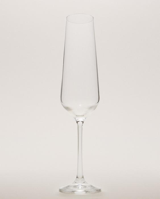 BOHEMIA CRYSTAL PLAIN FLUTE GLASS BOHEMIA CRYSTAL PLAIN FLUTE GLASS