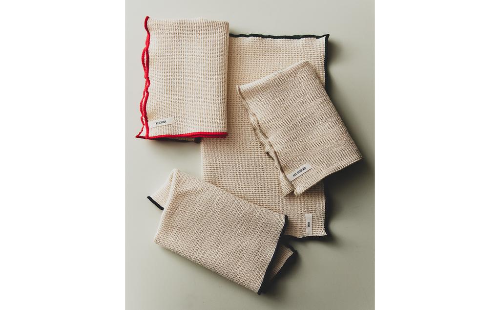 PACK OF WAFFLE-KNIT TEA TOWELS (PACK OF 4)