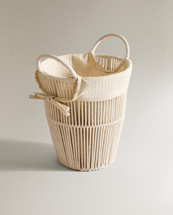 BATHROOM BIN WITH COTTON LINING