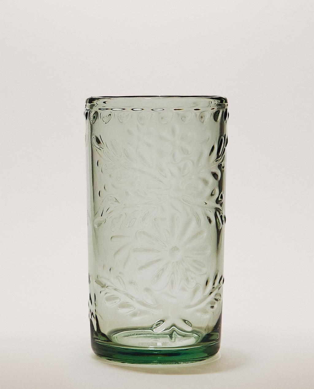 浮雕花卉亚克力饮料杯