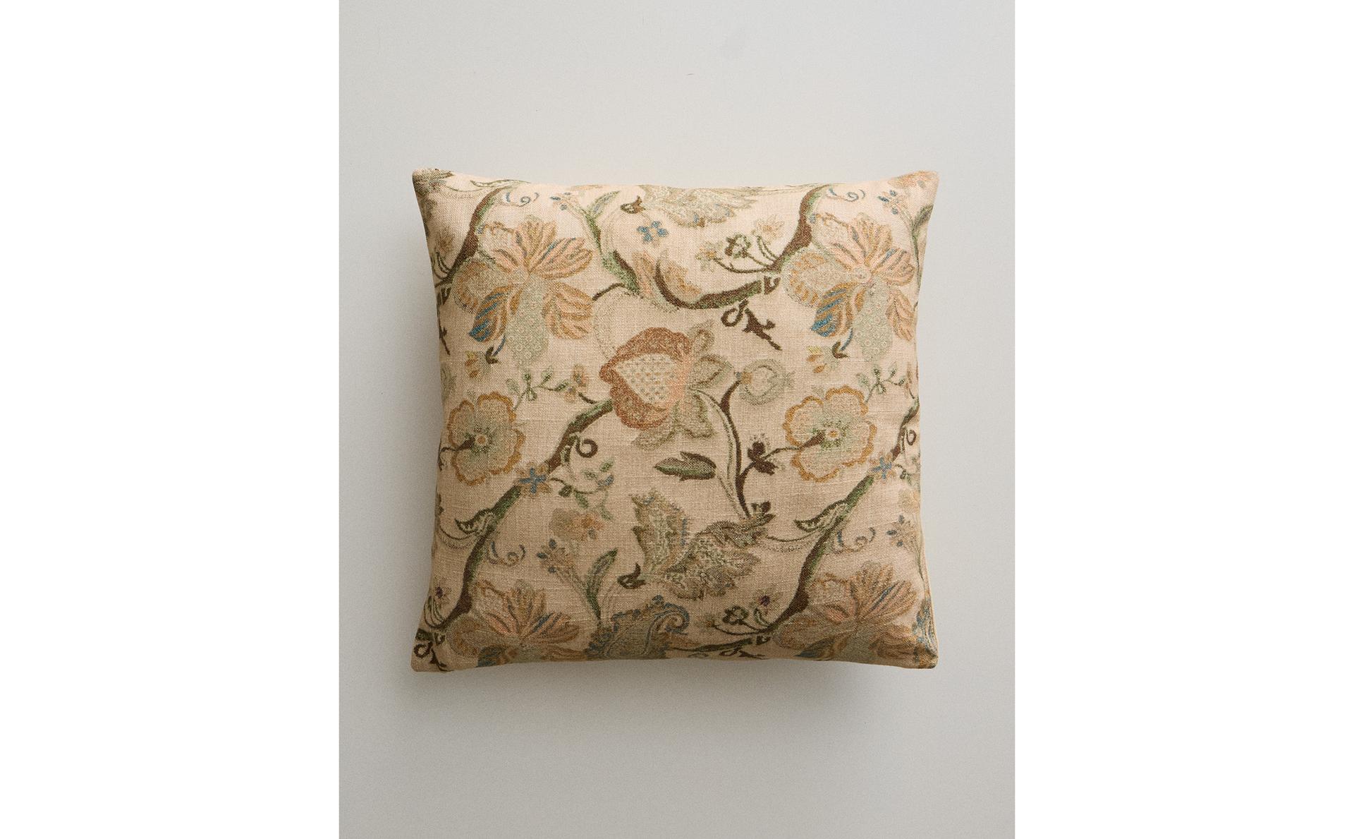 花朵印花靠垫套