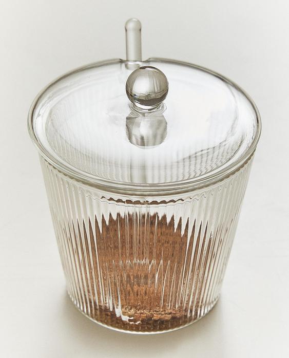 BOROSILICATE GLASS SUGAR BOWL