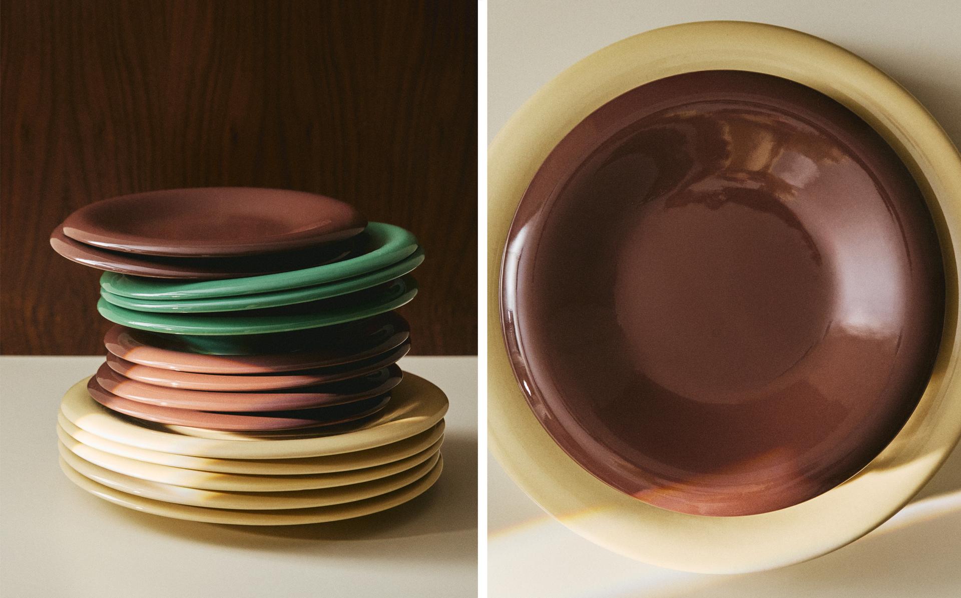 ENAMELLED STONEWARE DINNER SET ENAMELLED STONEWARE DINNER SET