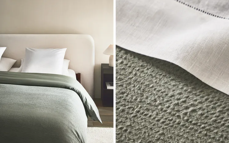 TEXTURED COTTON DUVET COVER