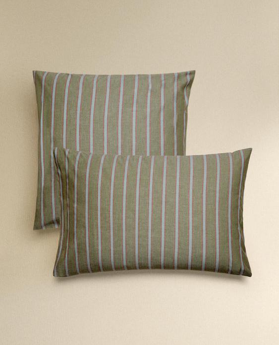 STRIPED PERCALE PILLOWCASE (300 THREAD COUNT) STRIPED PERCALE PILLOWCASE (300 THREAD COUNT)