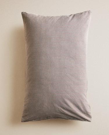 染色线格纹儿童枕套