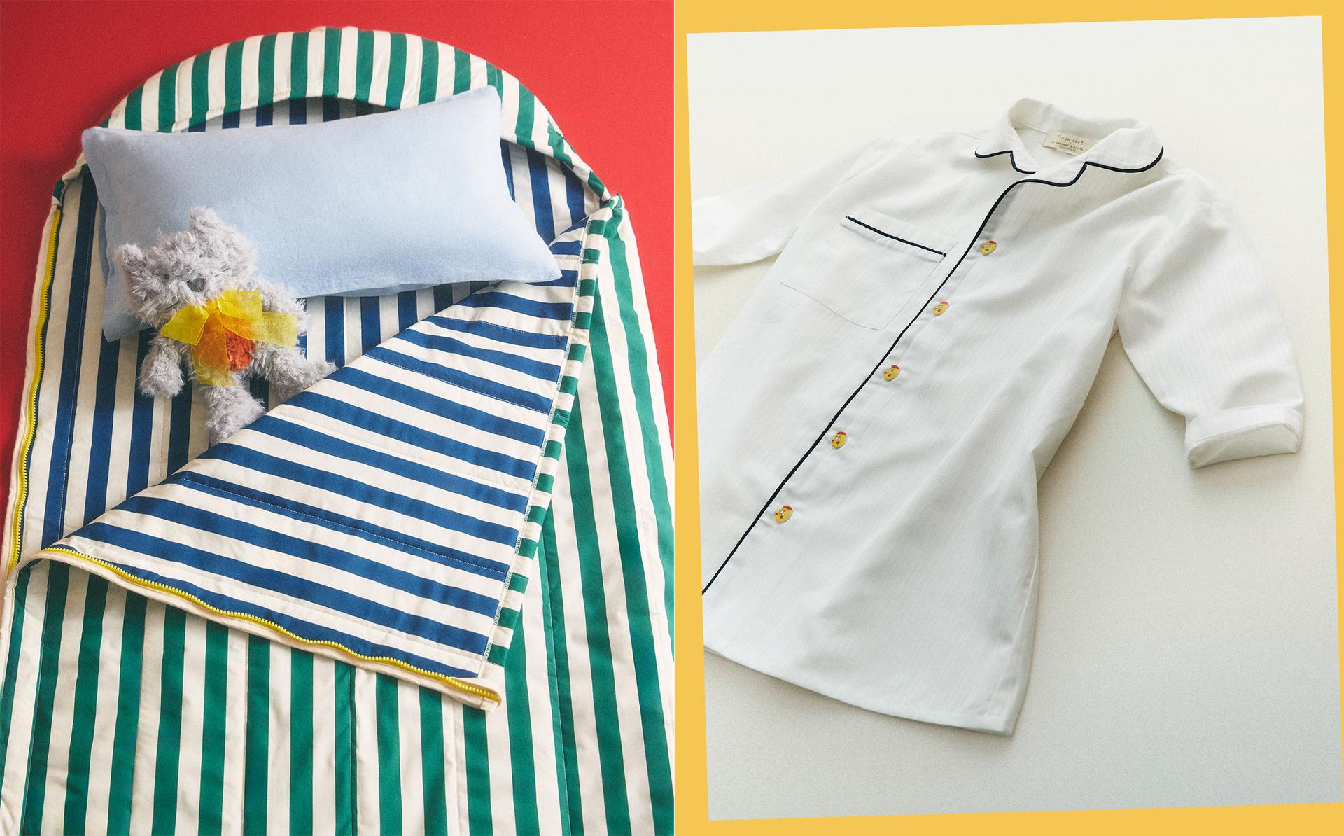 KIDS' LIMONCELLA X THE ANIMALS OBSERVATORY SLEEPING BAG, SOFT TOY AND NIGHTDRESS