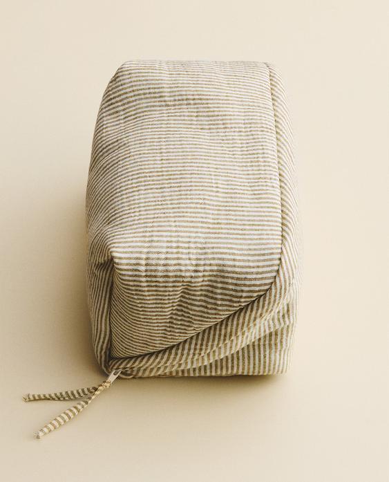 KIDS' STRIPED MUSLIN WASH BAG KIDS' STRIPED MUSLIN WASH BAG