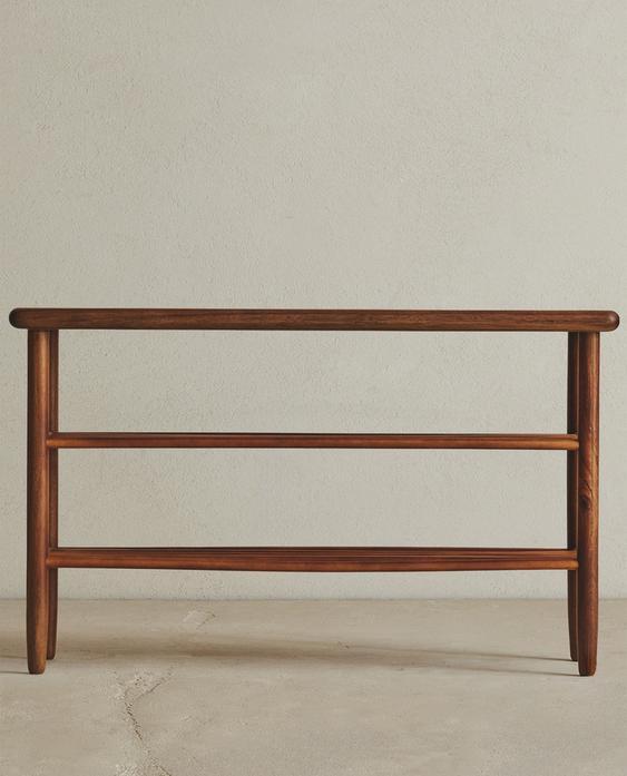 ACACIA WOOD SHOE BENCH