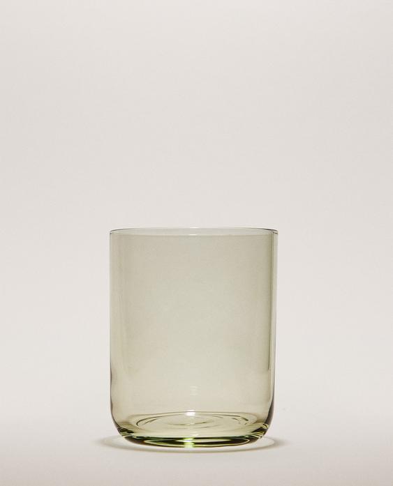 COLOURED GLASS TUMBLER