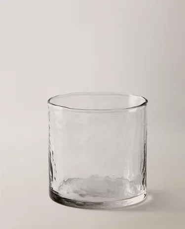 HAMMERED GLASS TUMBLER