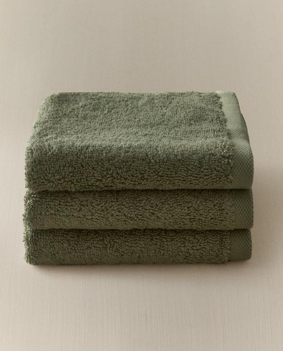 优品棉质梳洗台毛巾套装（3 条套装）