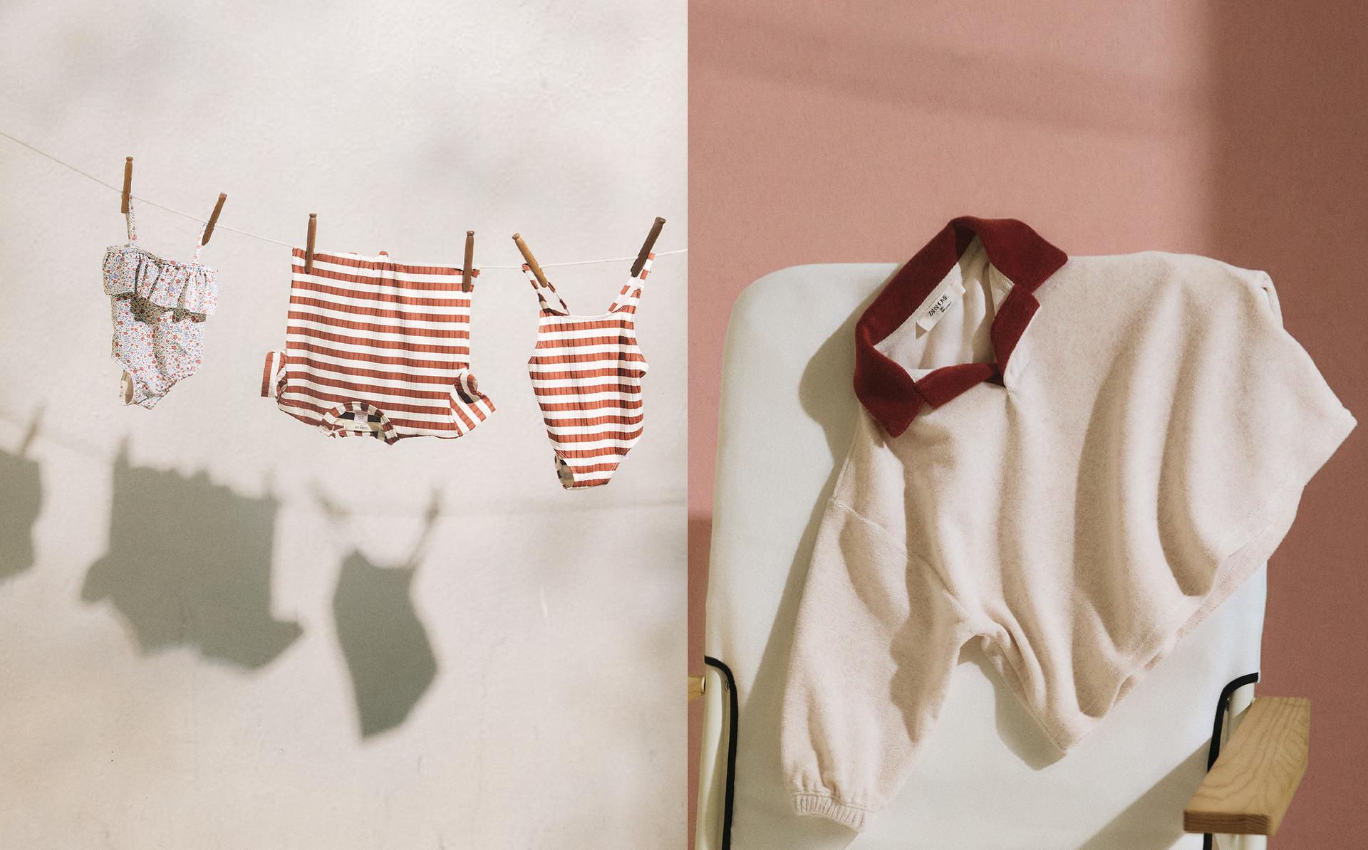 KIDS' BEACH CLOTHING AND SWIMSUIT
