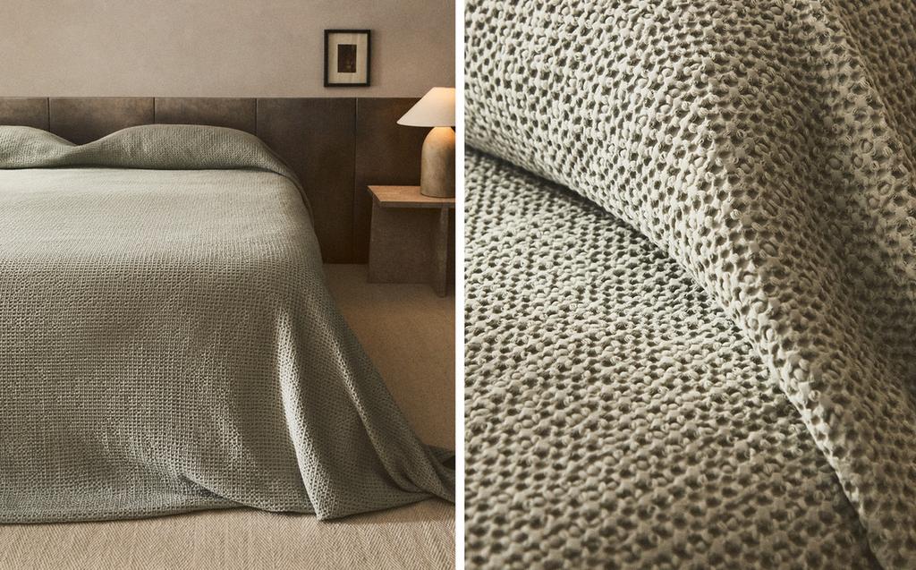 MINI WAFFLE KNIT BEDSPREAD MINI WAFFLE KNIT BEDSPREAD