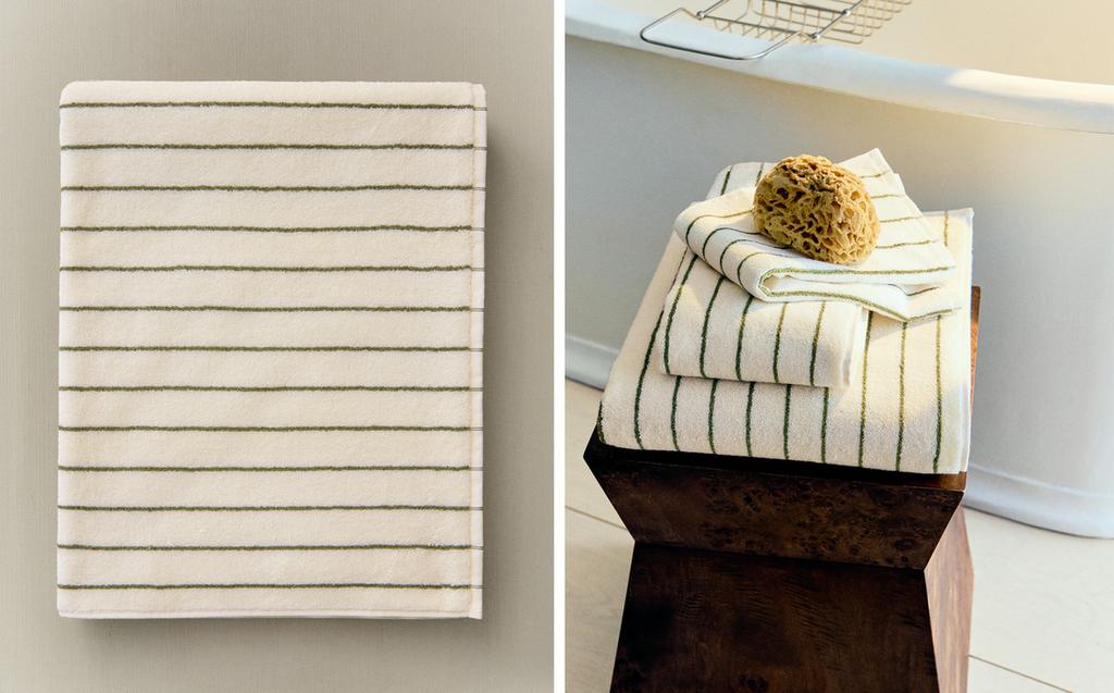 有色条纹浴室毛巾