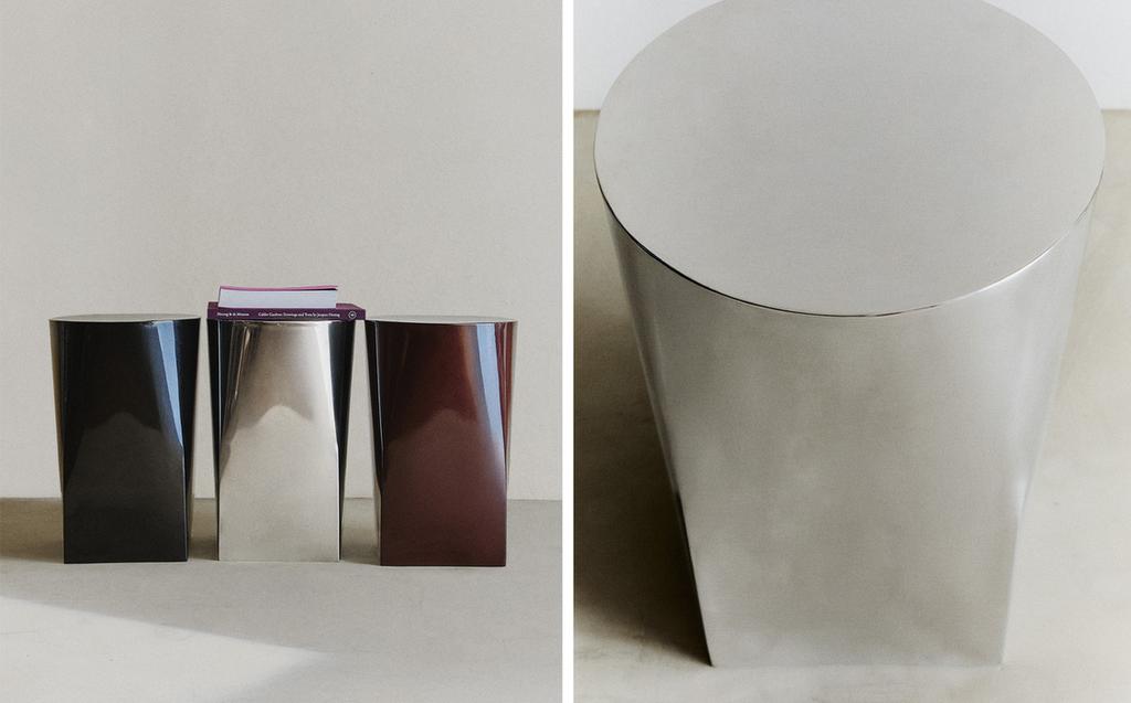 STAINLESS STEEL SIDE TABLE