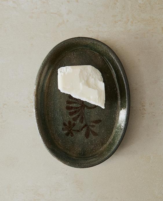 花卉陶瓷浴室香皂盘