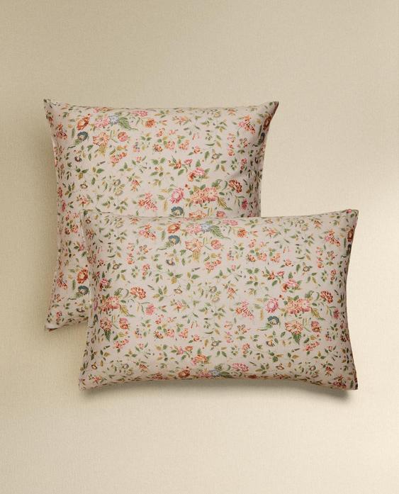 FLORAL SATEEN PILLOWCASE (300 THREAD COUNT)