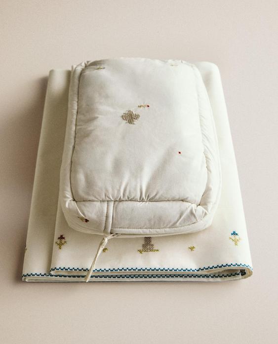 CHILDREN'S COTTON BUNNY TOILETRY BAG