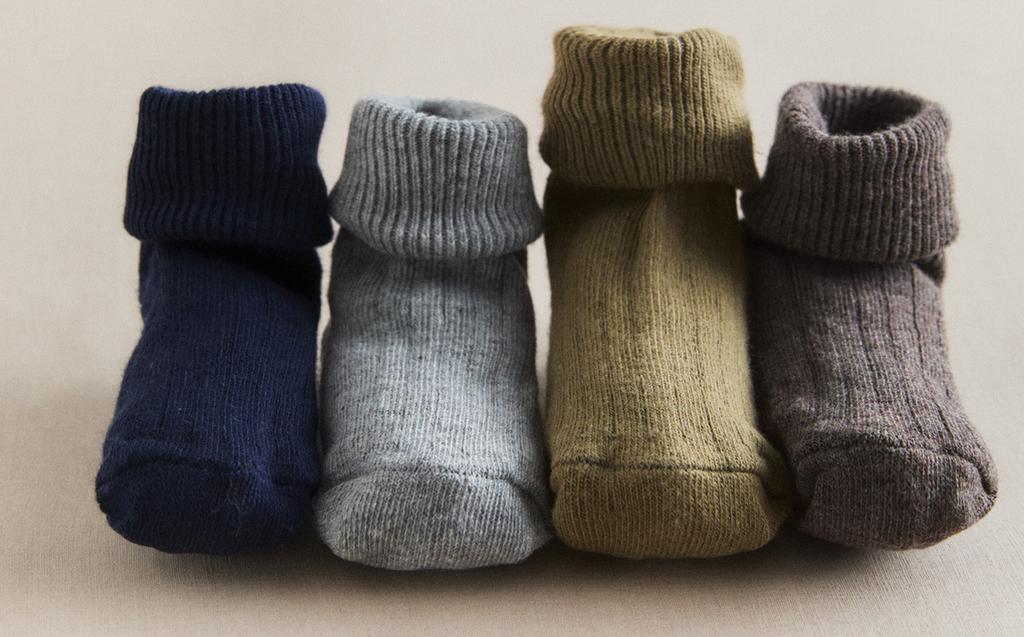 婴儿拼色袜子（4 双套装）