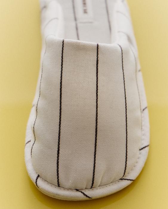 STRIPED MULE SLIPPERS