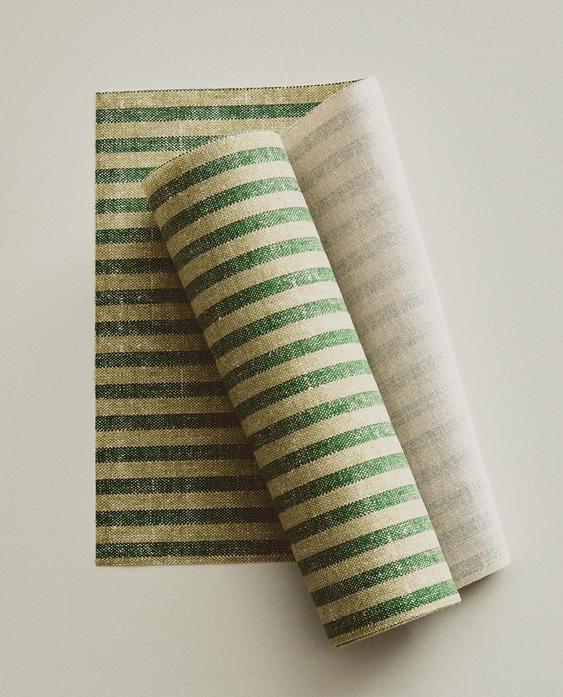 PACK OF REUSABLE STRIPED NAPKINS (PACK OF 20)
