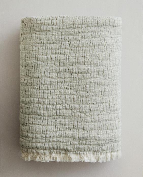 TEXTURED JACQUARD THROW