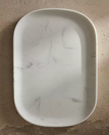 大理石效果浴室托盘