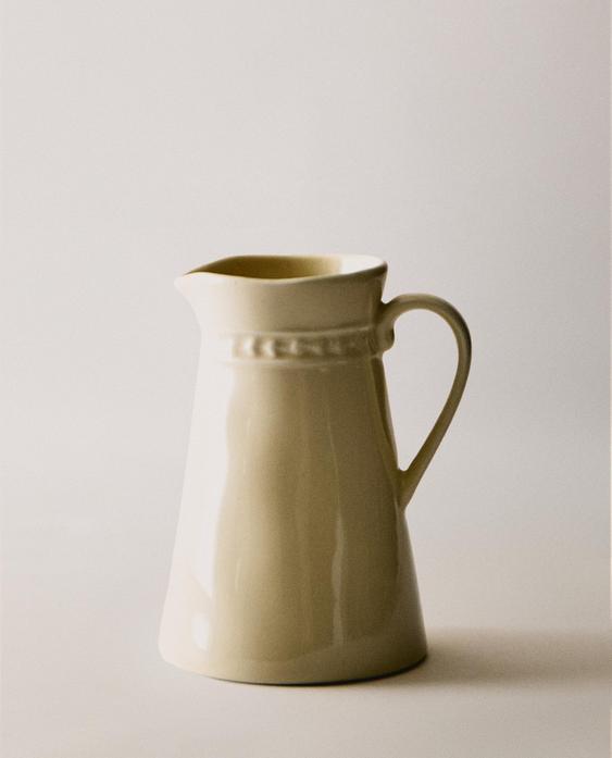 RAISED STONEWARE MILK JUG