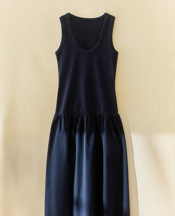 FLARED MIDI DRESS
