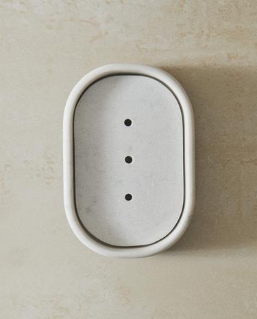 MARBLE-EFFECT BATHROOM SOAP DISH
